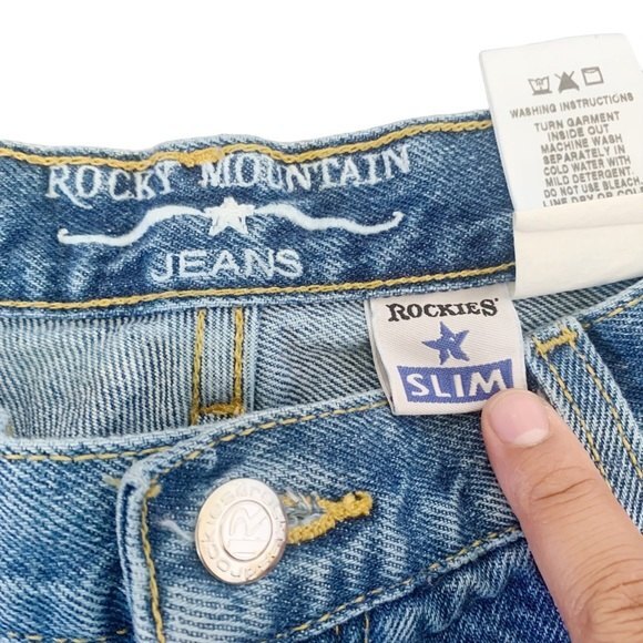 Rocky Mountain Jeans Medium Wash Rockies Slim Straight Leg Size 13S Women - Picture 5 of 9